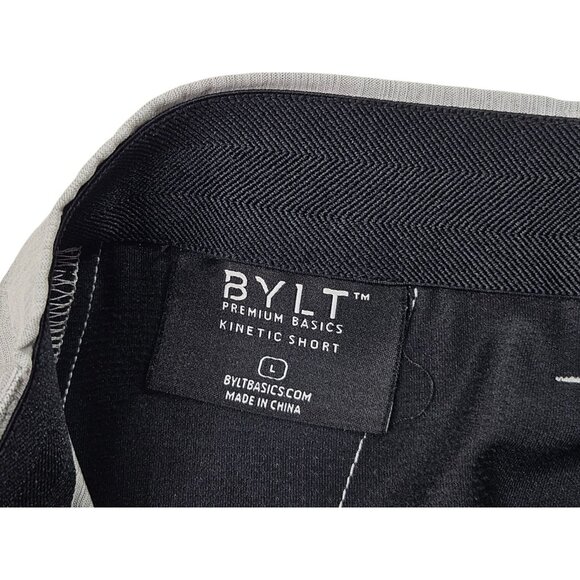 BYLT Premium Basics Kinetic Shorts Men’s Large 9.5" Light Gray Performance Chino - Picture 5 of 13